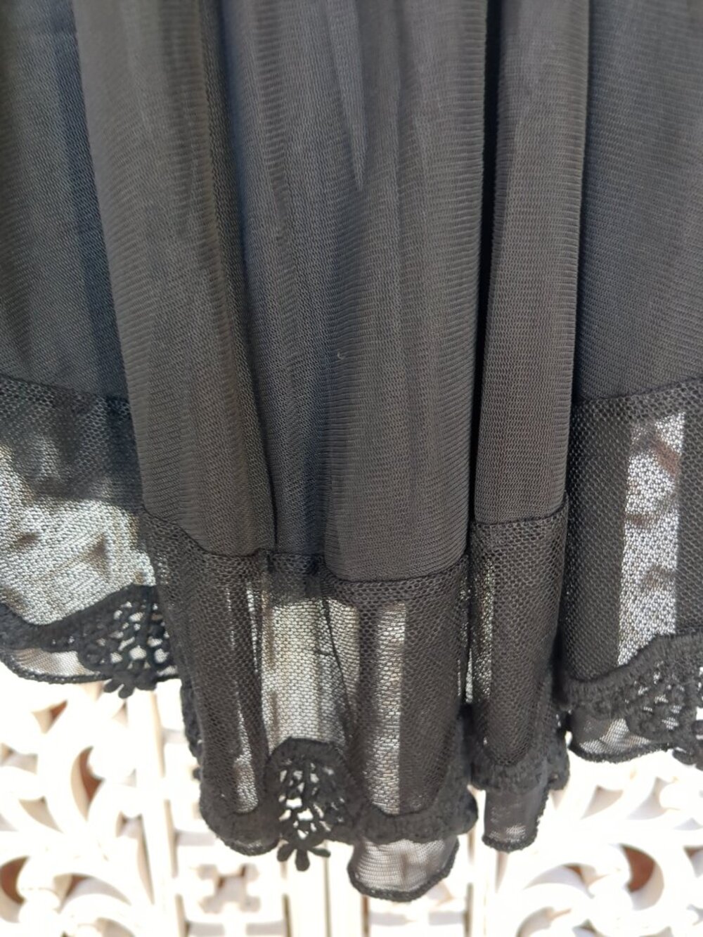 Embroidered Lacey Lined Sheer Long Sleeve Boho Top - Picture 5 of 14